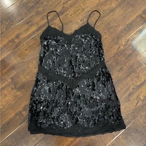 Black Sequin Dress